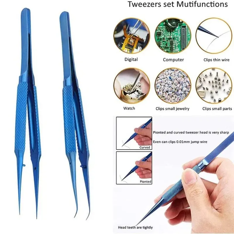 0.15mm Precision Fingerprint Tweezers for Maintenance