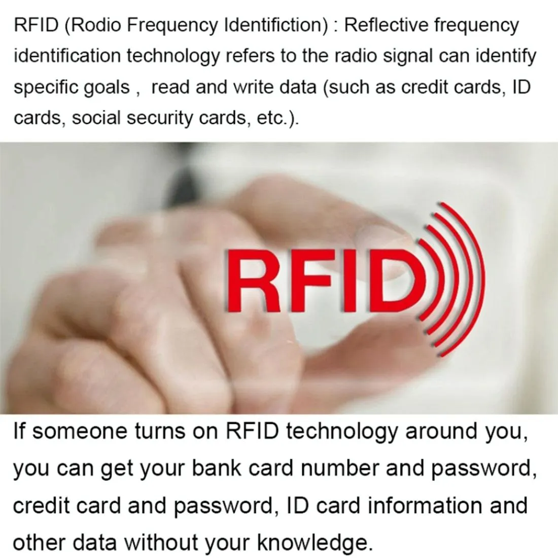 10 Rfid Blocking Aluminum Foil Card Holders - 9.1x6.3cm - Pack of 10