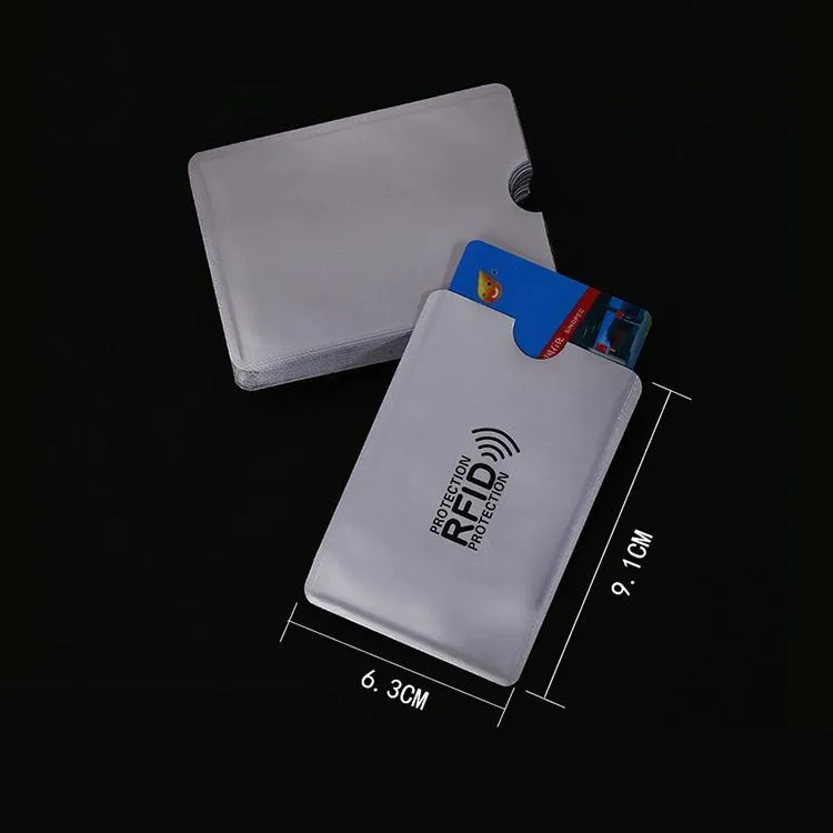 10 Rfid Blocking Aluminum Foil Card Holders - 9.1x6.3cm - Pack of 10