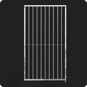 1.2 x 1.84m - Heavy-duty Galvanised Dog Run Panel - 8cm Gap