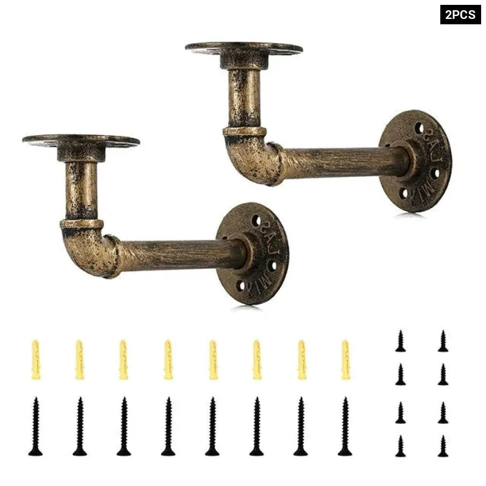 1/2/4pcs 15x8cm Pipe Shelf Bracket Iron Industrial Pipe Shelf Bracket Mounting Bracket Holder Storage Holders Racks Home