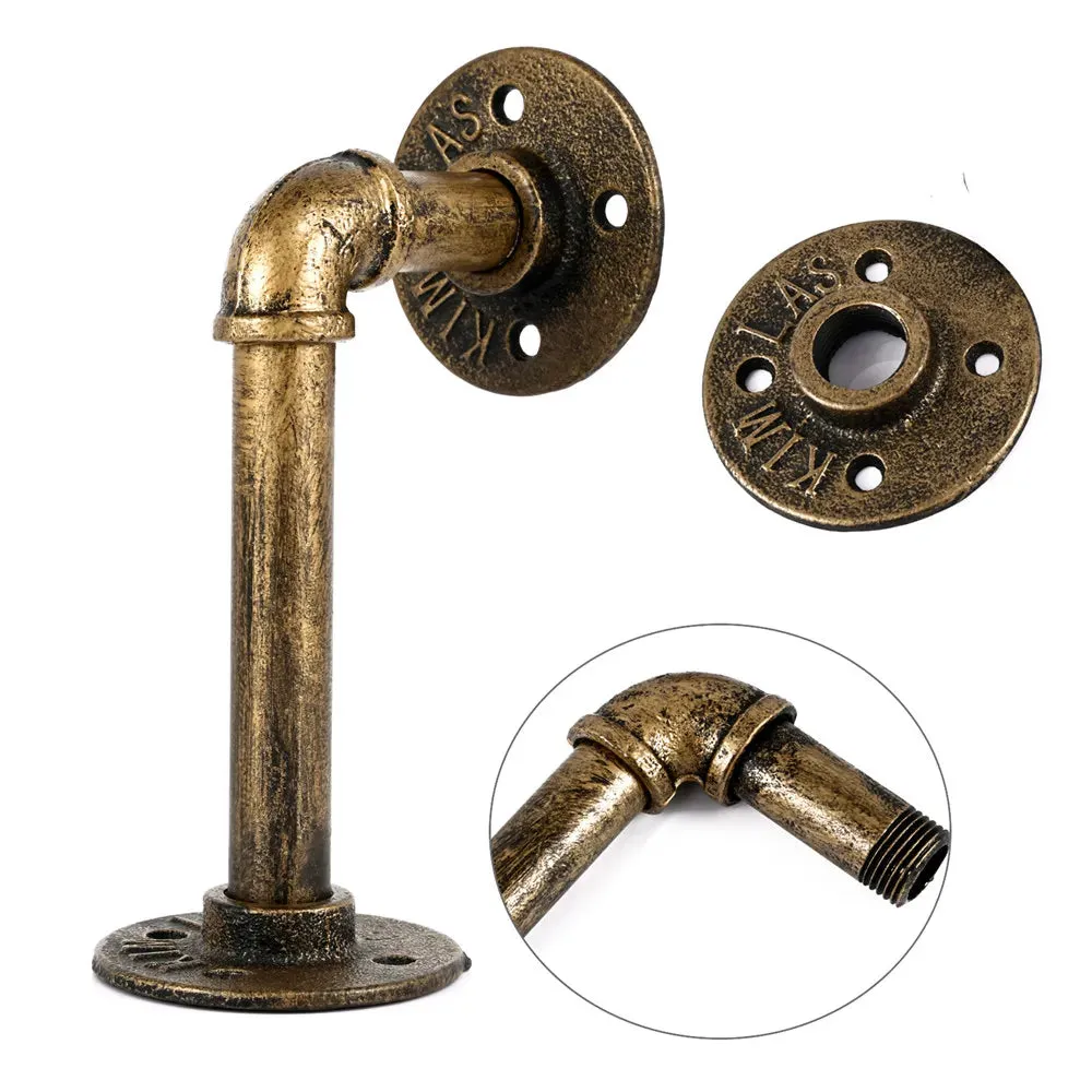 1/2/4pcs 15x8cm Pipe Shelf Bracket Iron Industrial Pipe Shelf Bracket Mounting Bracket Holder Storage Holders Racks Home