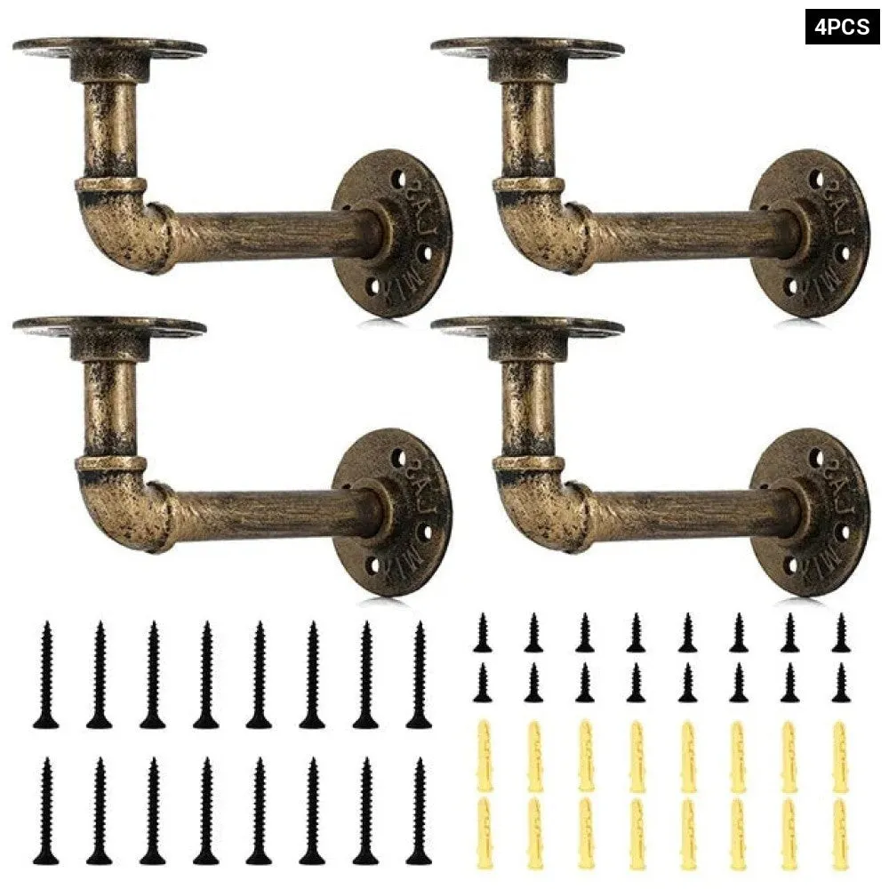 1/2/4pcs 15x8cm Pipe Shelf Bracket Iron Industrial Pipe Shelf Bracket Mounting Bracket Holder Storage Holders Racks Home