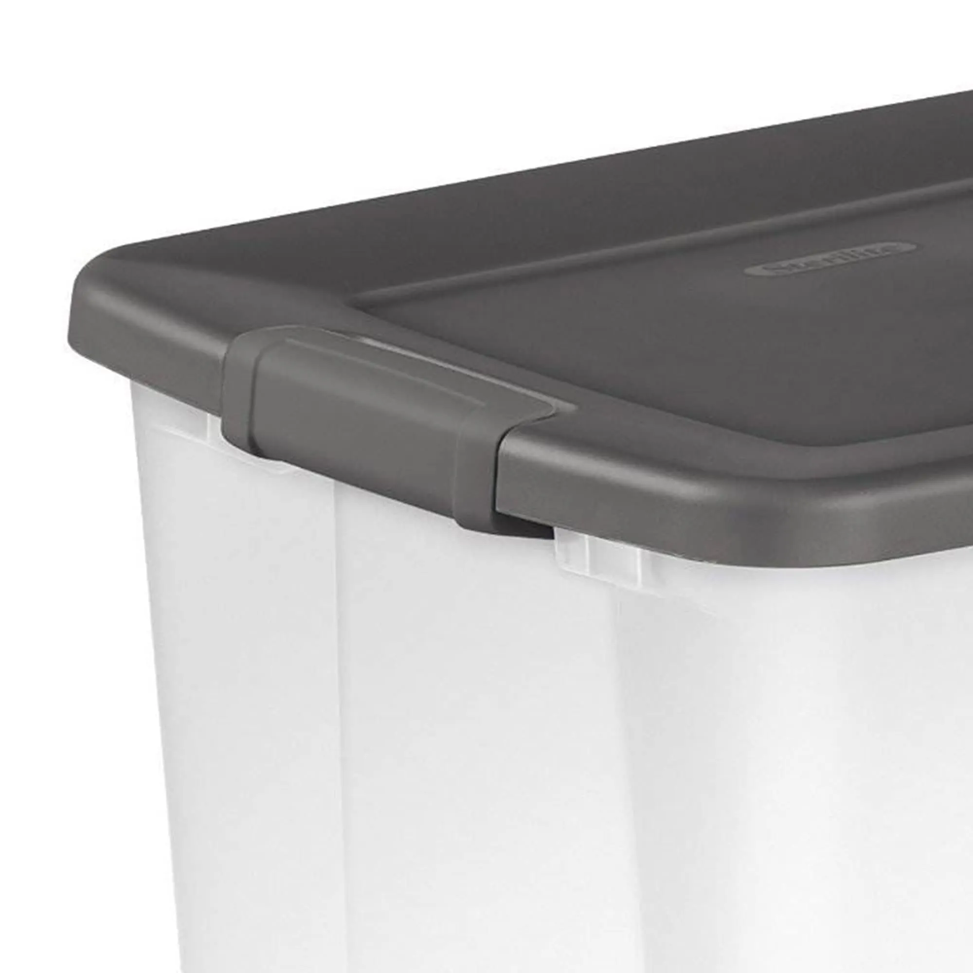 13516, Sterilite 50qt Shelf Tote/Storage Container W/Lid