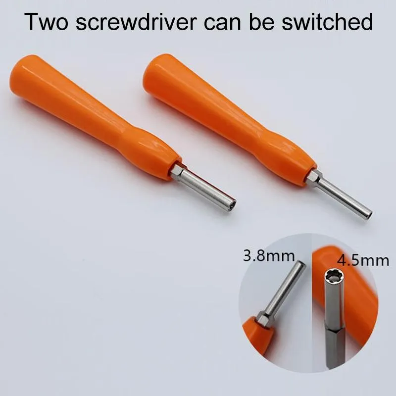 2-in-1 Disassembly Tool for Gba / Ngc / N64 / Sfc / Wii Consoles - 3.8mm / 4.5mm Screwdriver Socket