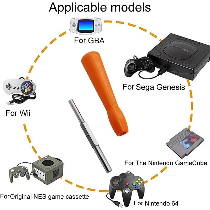 2-in-1 Disassembly Tool for Gba / Ngc / N64 / Sfc / Wii Consoles - 3.8mm / 4.5mm Screwdriver Socket
