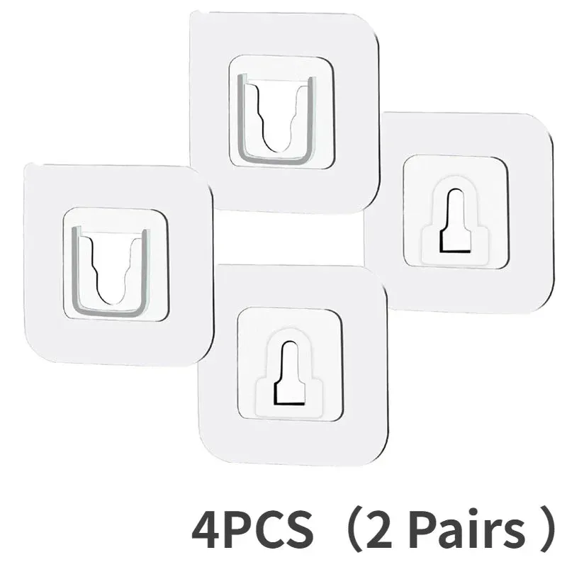 20/10/4 PCS Double-Sided Adhesive Wall Strong Hooks Hanger Suction Cup Sucker Wall Storage Holder For Kitchen Bathroom bedroom