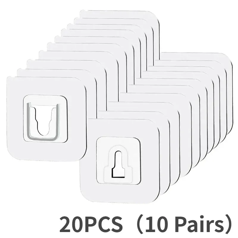 20/10/4 PCS Double-Sided Adhesive Wall Strong Hooks Hanger Suction Cup Sucker Wall Storage Holder For Kitchen Bathroom bedroom