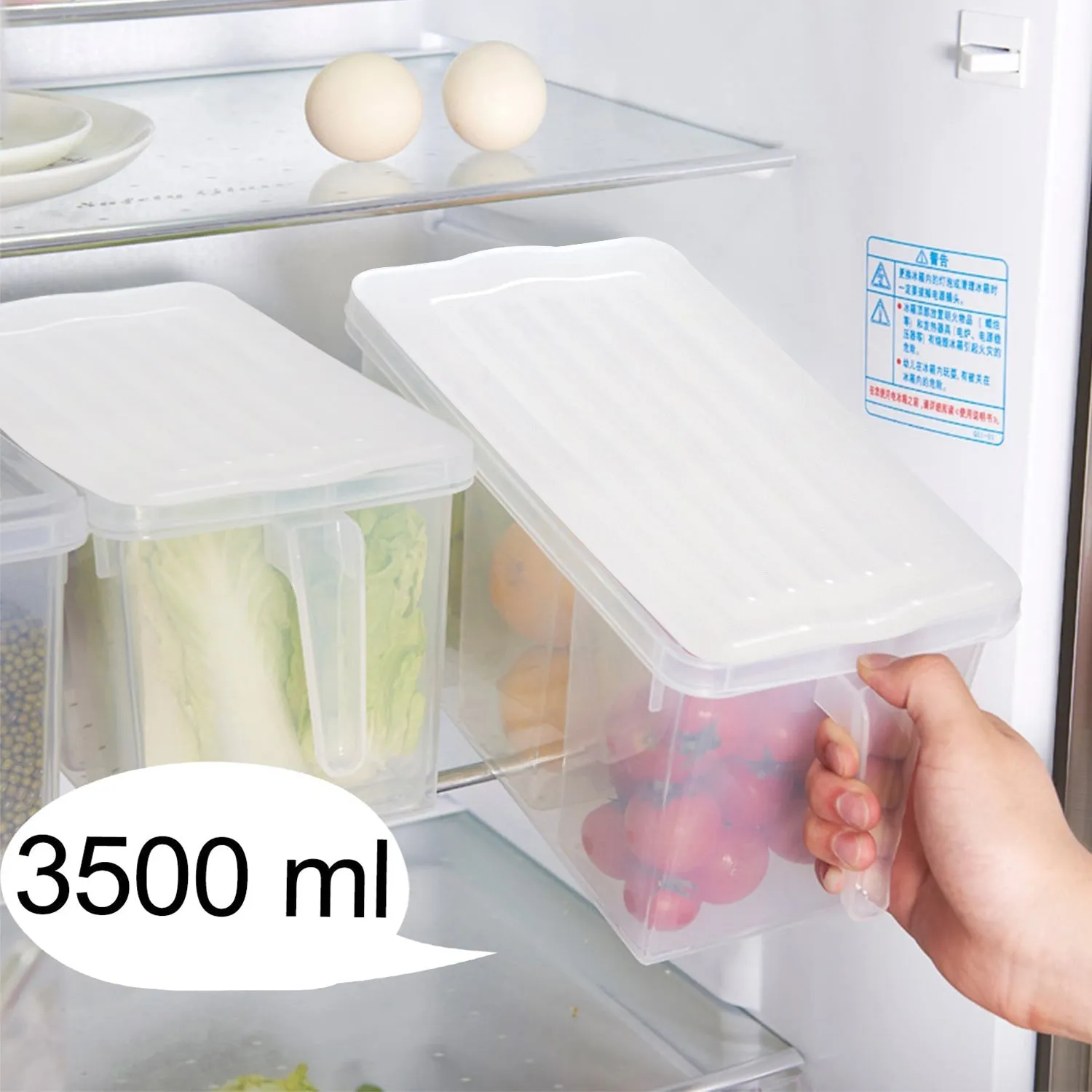 2406 Refrigerator Organizer Fresh-Keeping Box Case Kitchen Storage Box