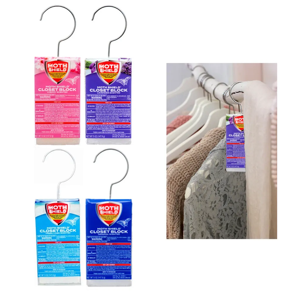 4PC Closet Deodorizer Moth Shield Air Freshener Scent Fragrance Odor Neutralizer