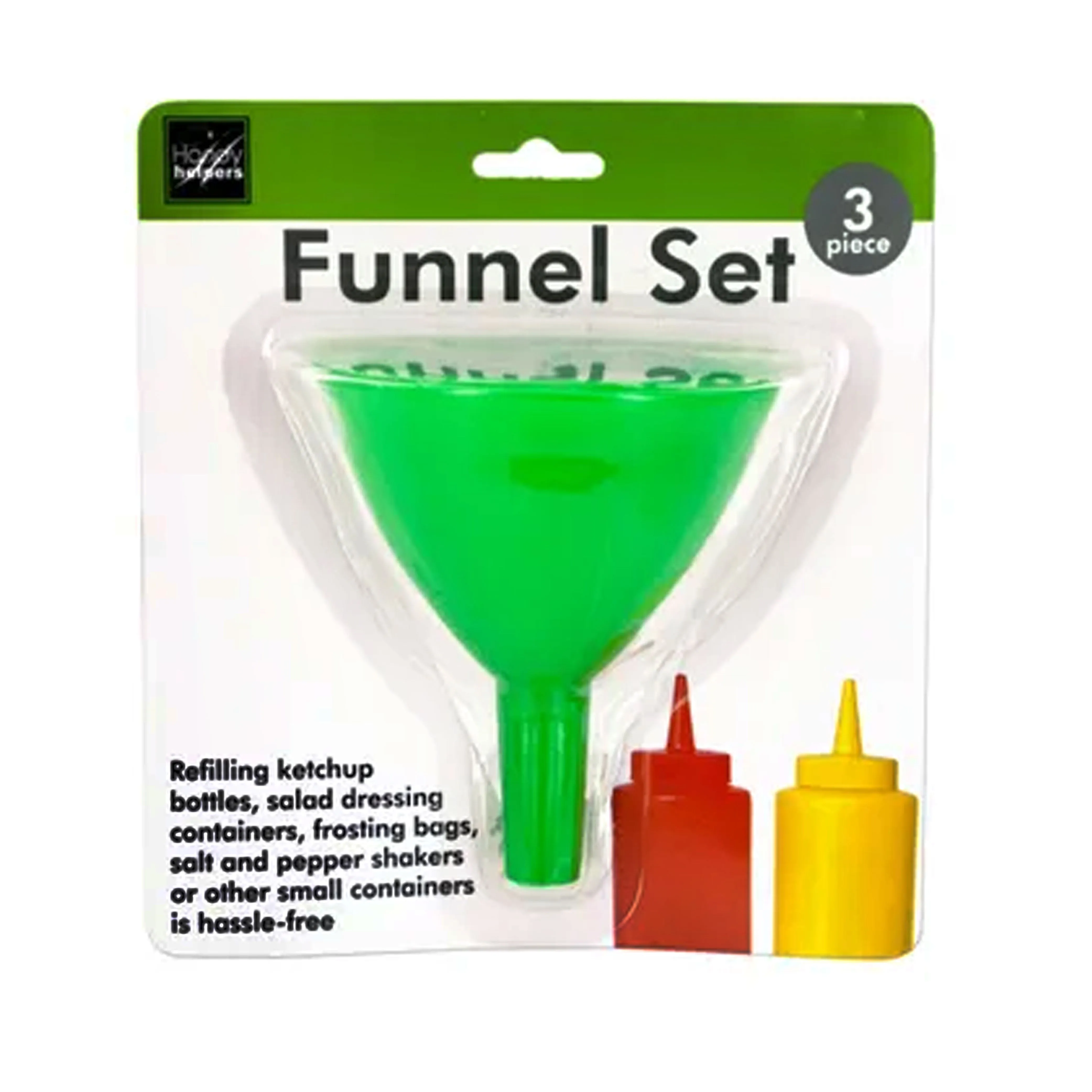 6 Pc Assorted Plastic Funnel Set Auto Home Kitchen Garden Engine Oil Water Tool