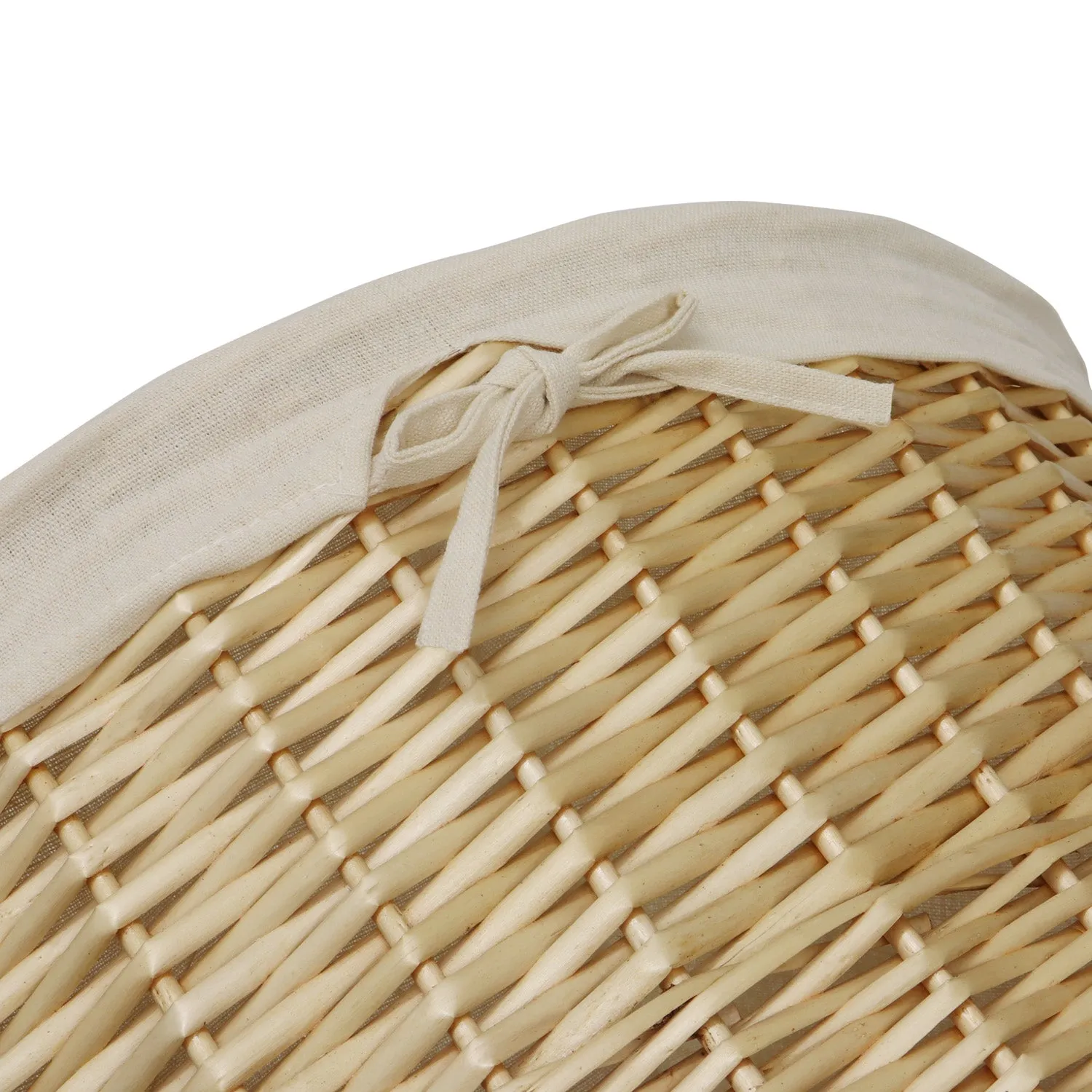 Acacia Honey Willow Round Laundry Baskets and Bins Set
