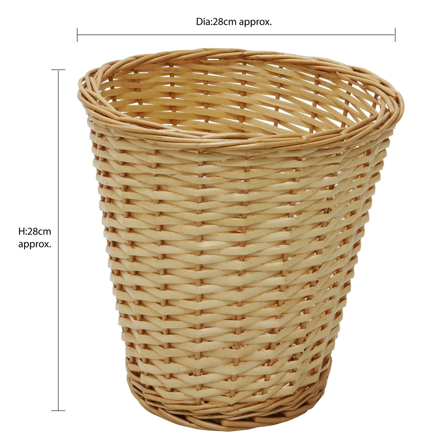 Acacia Honey Willow Round Laundry Baskets and Bins Set