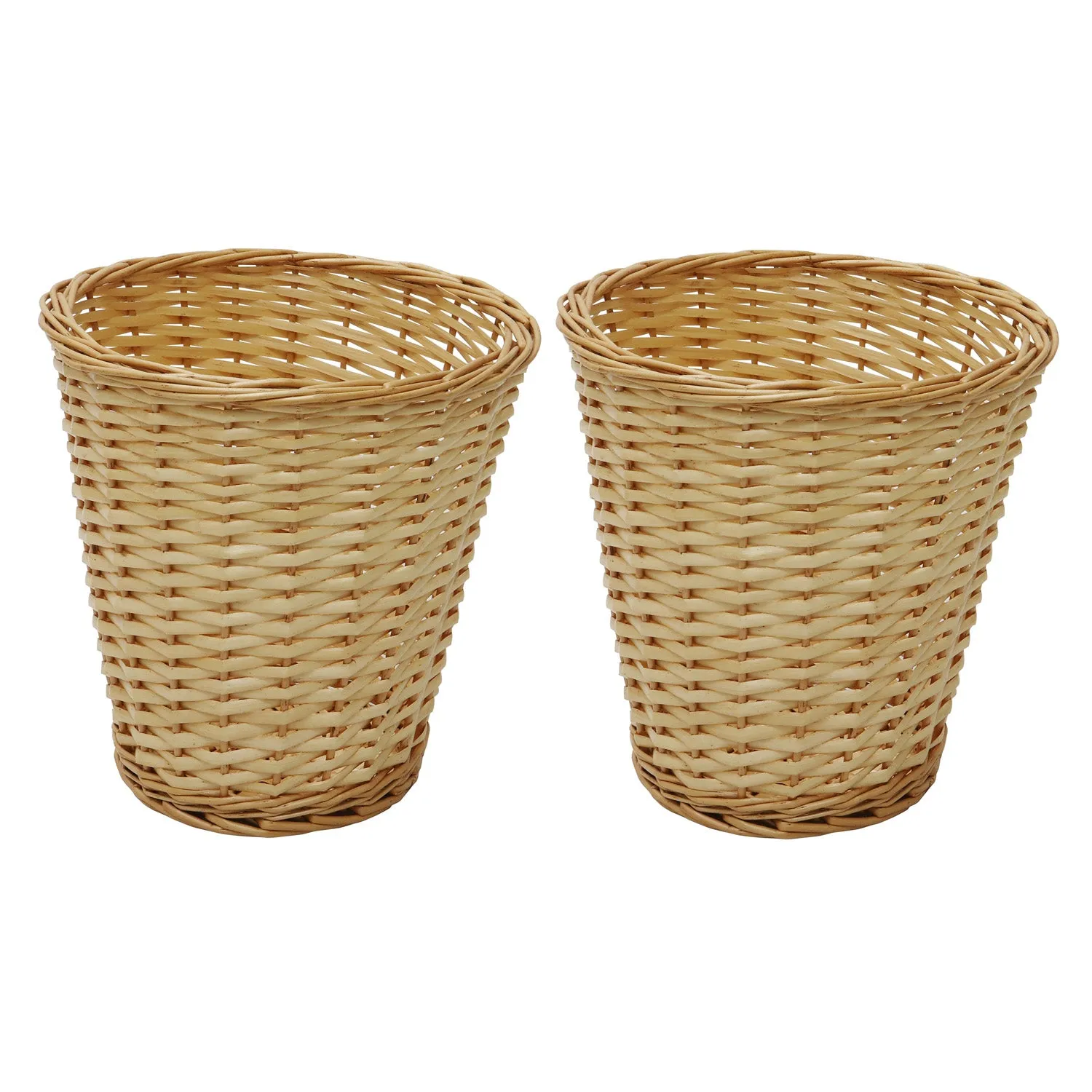 Acacia Honey Willow Round Laundry Baskets and Bins Set
