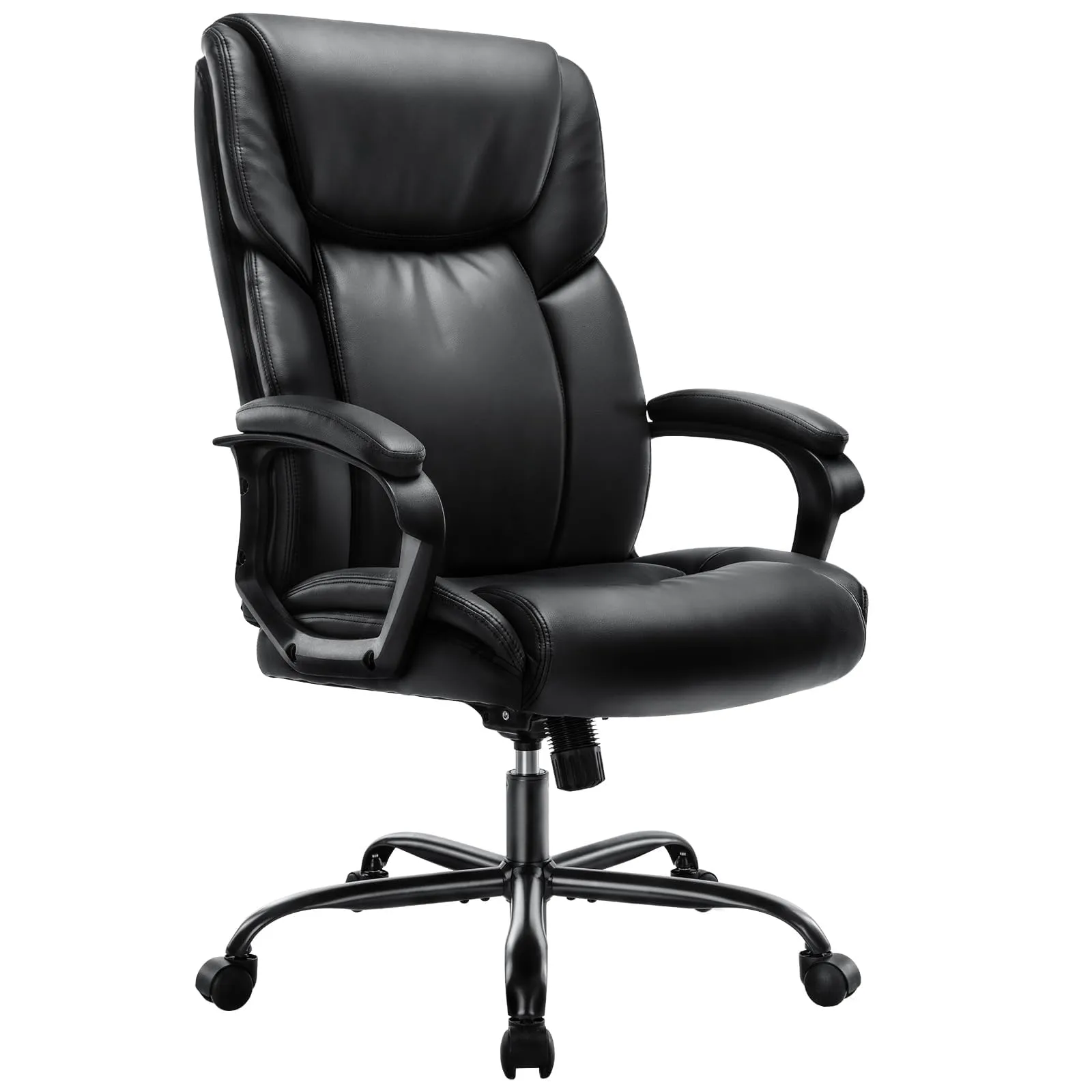 Adjustable Computer Desk Chair with Lumbar Support,Padded Armrest,Swivel Rolling