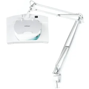 AmScope Heavy-duty 1.75X Magnification Large Rectangular Glass Magnifying Lamp with Adjustable Arm and Desk Clamp