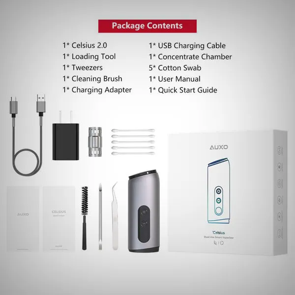 AUXO Celsius 2.0 Vaporizer for Dry Herbs and Concentrates