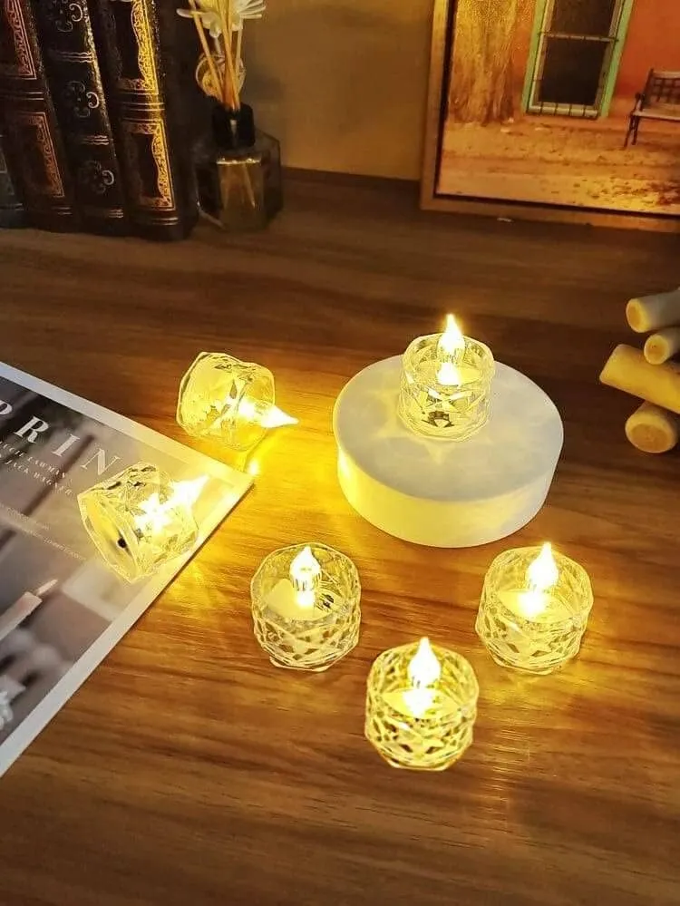 Bluedeal LED Electric Candle Light for Home Decoration Flameless LED Candles for Diwali Birthday Decoration (Pack of 24)