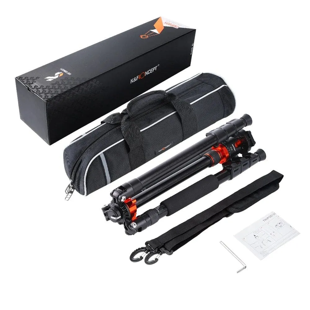 Camera Tripods Aluminum Travel Vlog Dslr Tripod Monopod with 360 Degree Panorama Ball Head Loading Up to 10kg