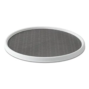 Copco 255-0186 Non-Skid Pantry Cabinet Lazy Susan Turntable, 18-Inch, White/Gray - 2555-0186