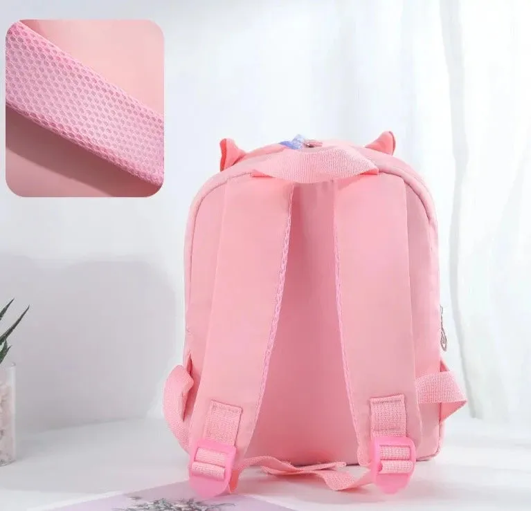 Cute Owl Theme Soft Plush Backpack for Kids