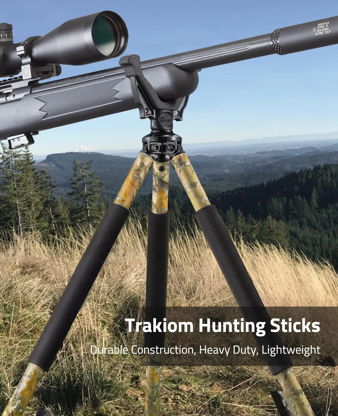 Cvlife Shooting Tripods for Rifles with 360° QD V Yoke Rest