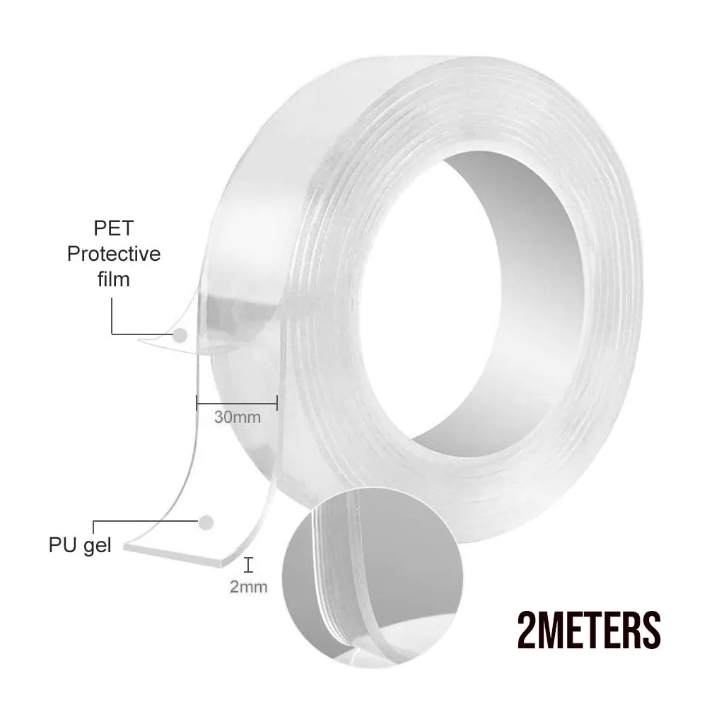 Double Sided Clear Removable Nano Tape (30mm x 2m)