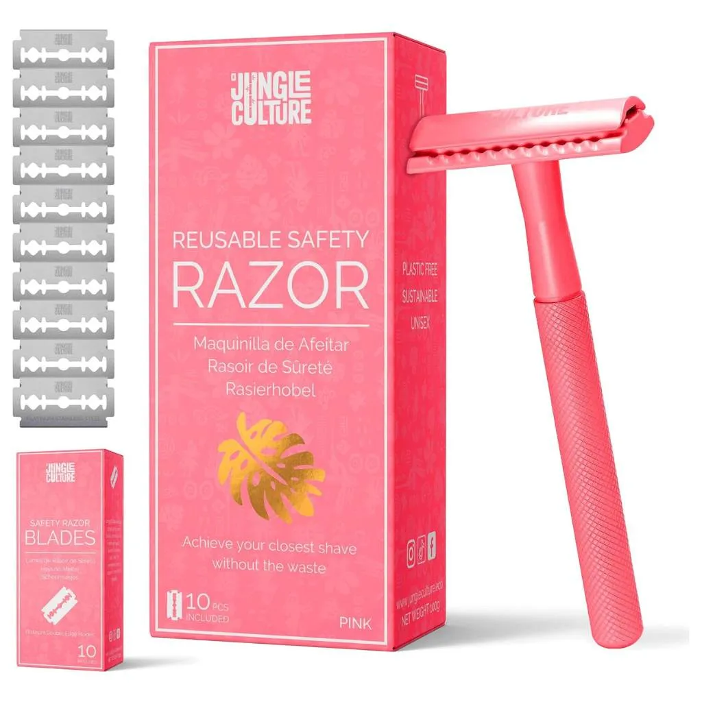 Eco-Friendly Safety Razors With 10x Razor Blades - Ethical Shaving
