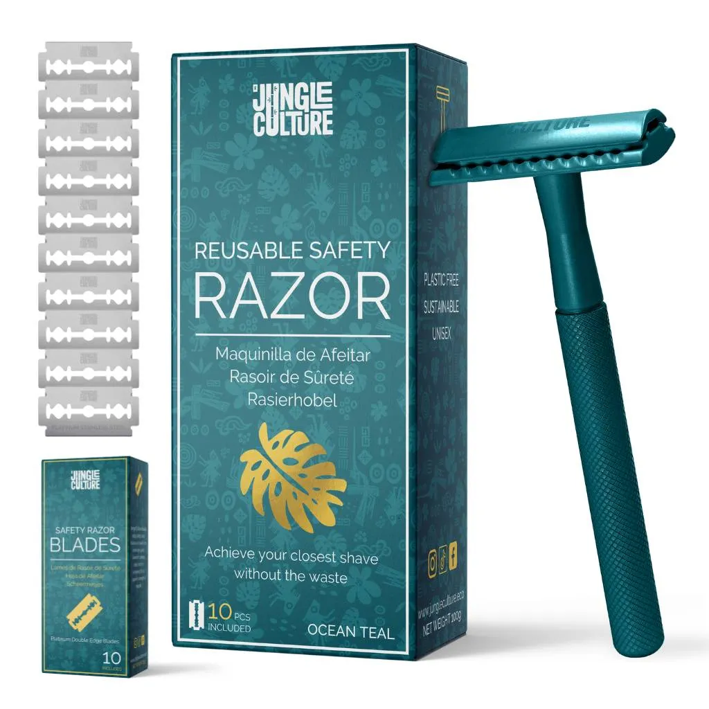Eco-Friendly Safety Razors With 10x Razor Blades - Ethical Shaving