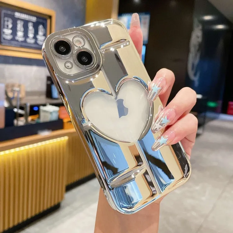Electroplating 3D Hollow Love TPU Phone Case