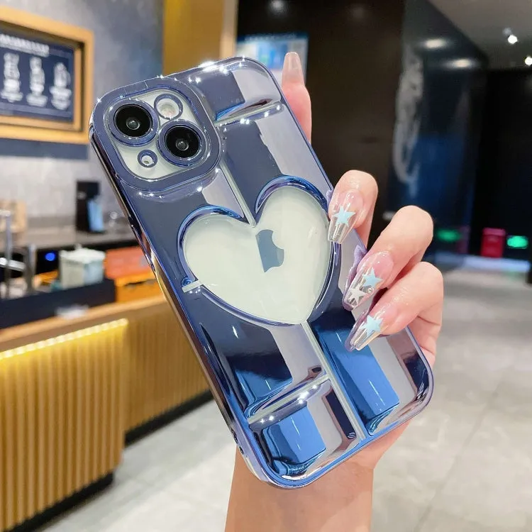 Electroplating 3D Hollow Love TPU Phone Case