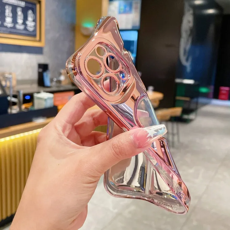 Electroplating 3D Hollow Love TPU Phone Case
