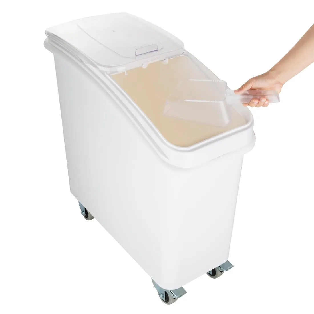 GD026 Vogue Polypropylene Ingredient Bin with Scoop 81Ltr