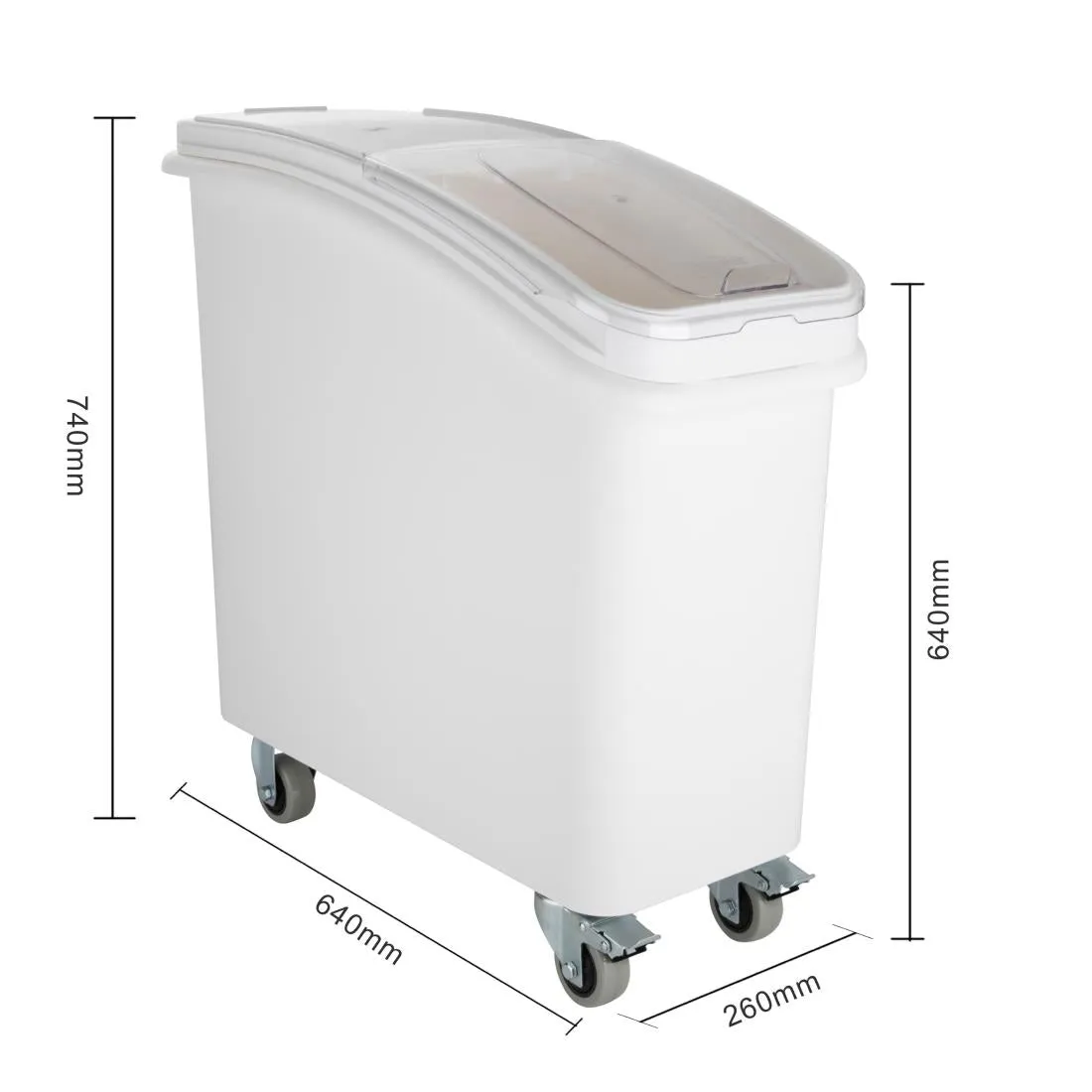 GD026 Vogue Polypropylene Ingredient Bin with Scoop 81Ltr