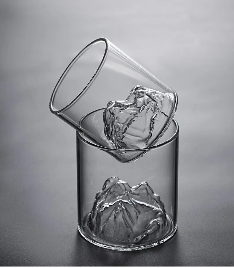 Glass Mountain View Household Water Cup