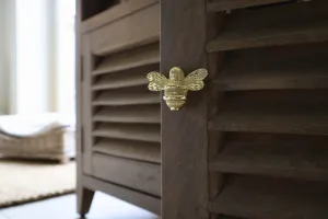 Gold Finish Brass Bee Drawer Knob