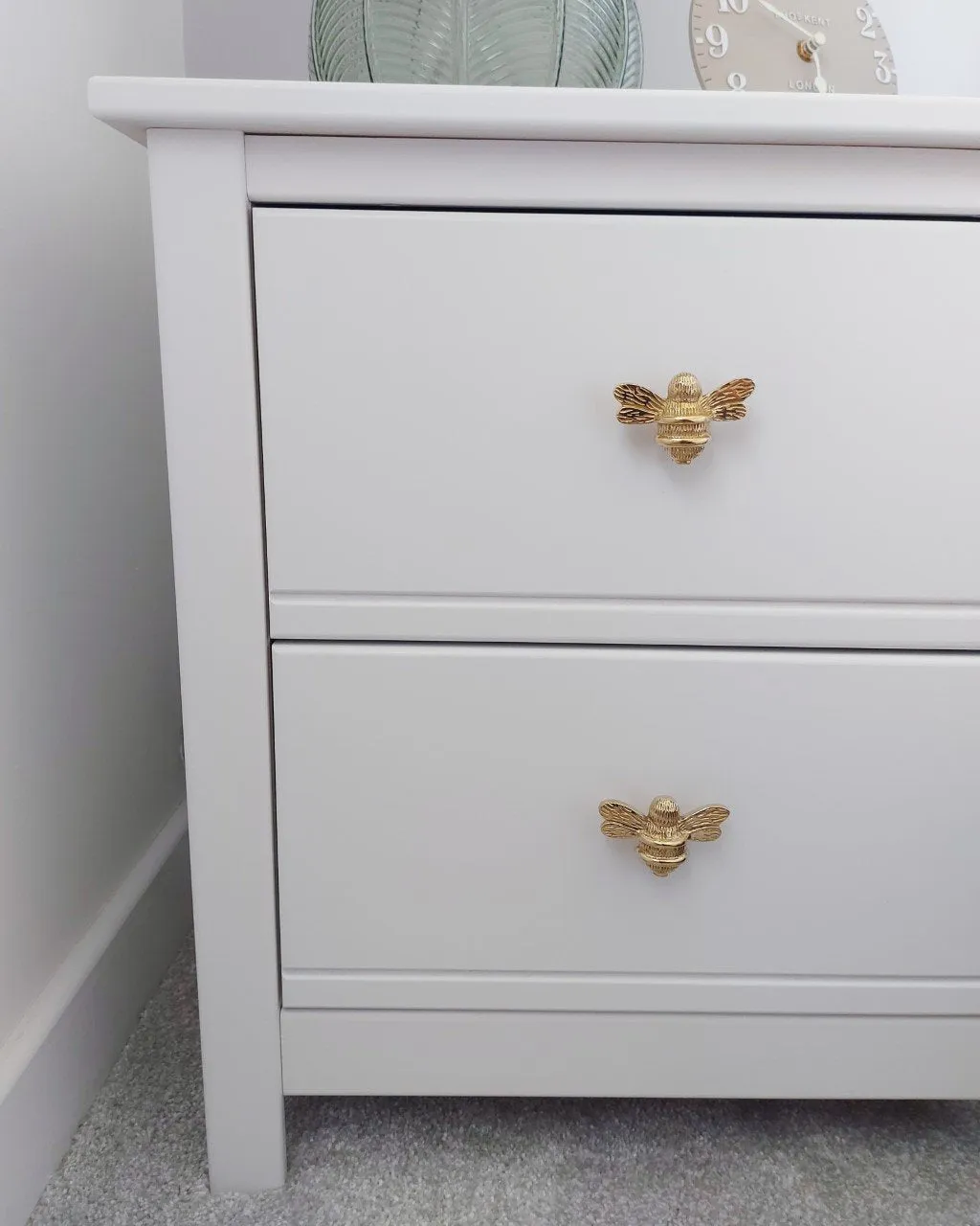 Gold Finish Brass Bee Drawer Knob
