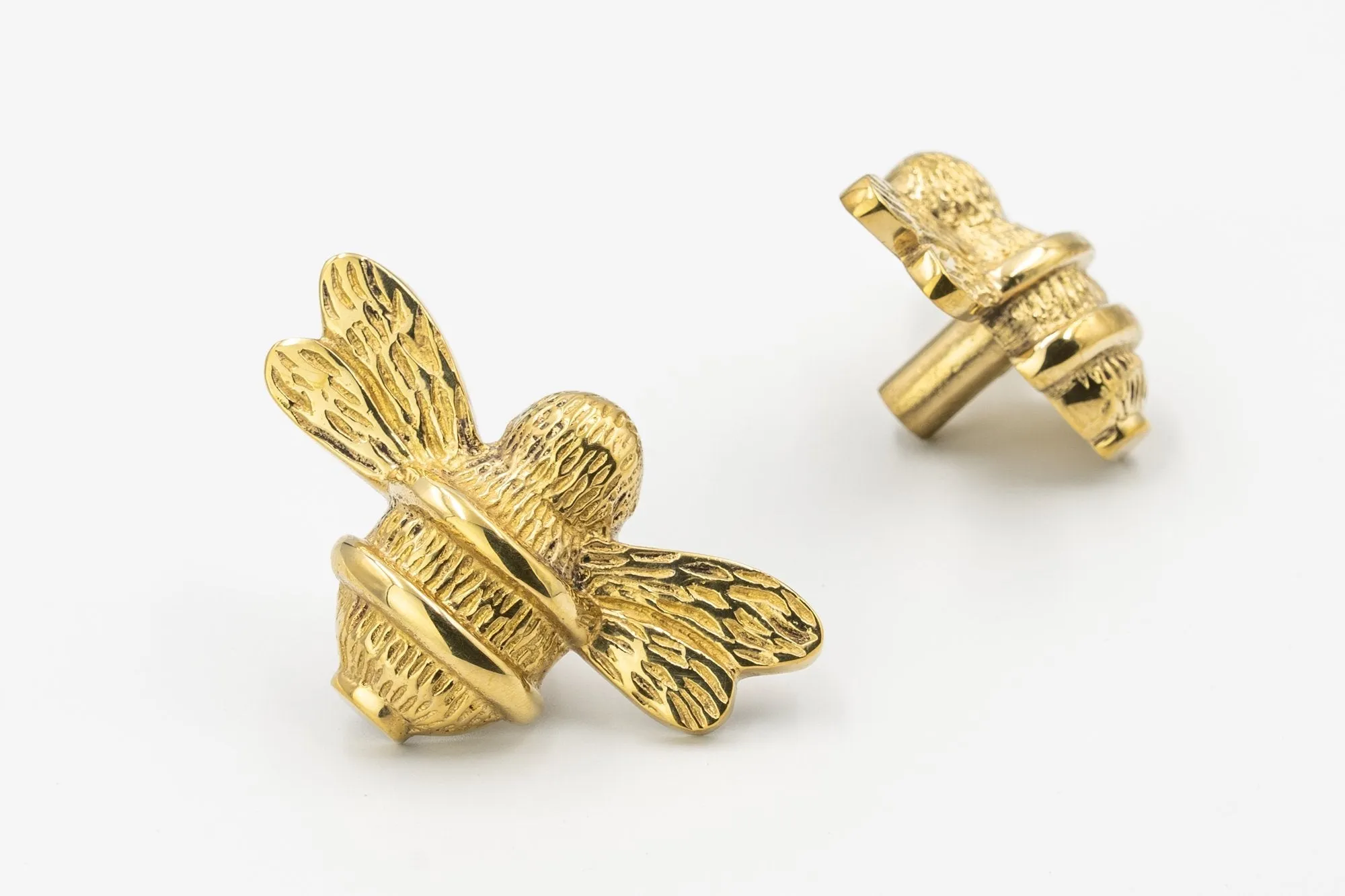 Gold Finish Brass Bee Drawer Knob