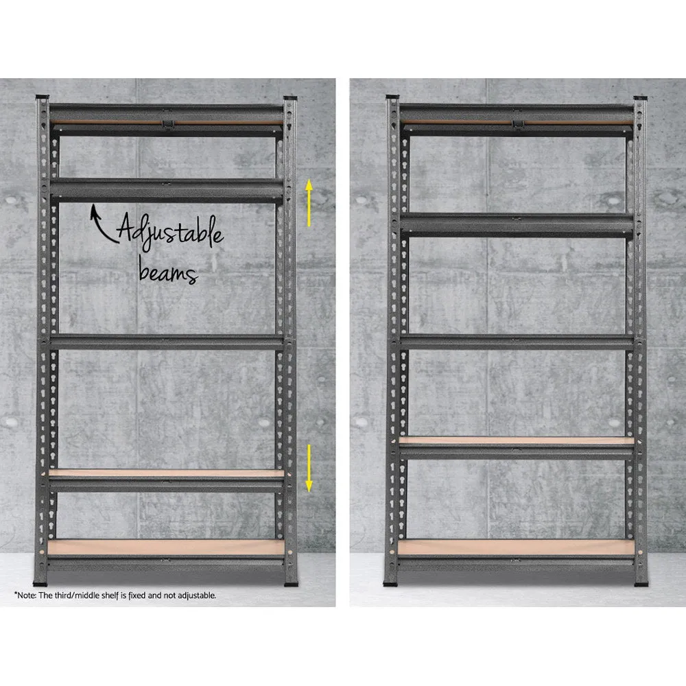 Heavy-Duty Adjustable 1.5M Garage Shelving Unit with 5 Tiers - Giantz