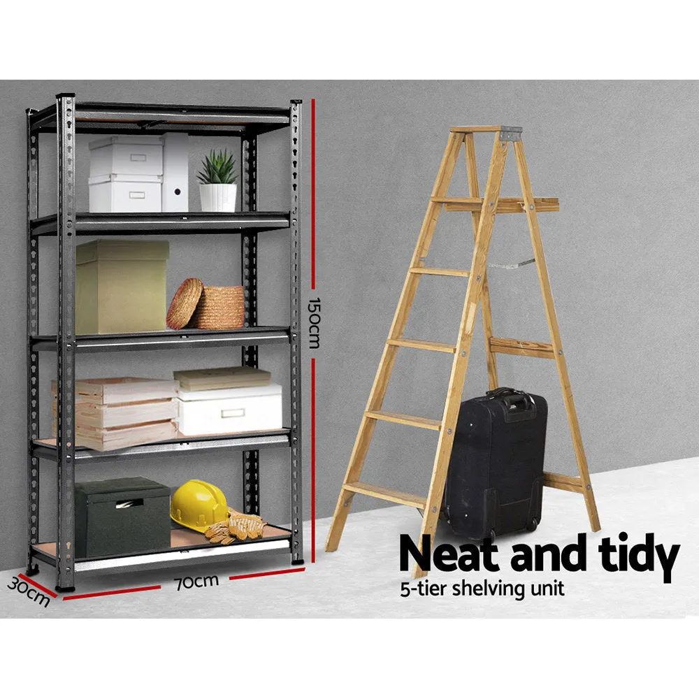 Heavy-Duty Adjustable 1.5M Garage Shelving Unit with 5 Tiers - Giantz