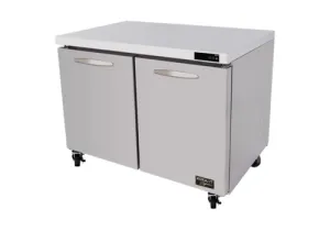 Kool-It KUCR-48-2 two-section undercounter refrigerator with 13.1 cu. ft. capacity