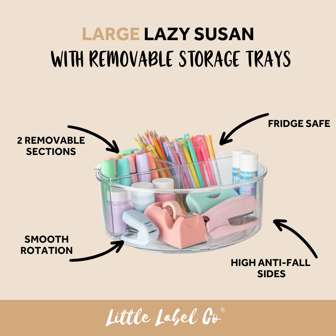 Large Lazy Susan With Removable Storage Trays