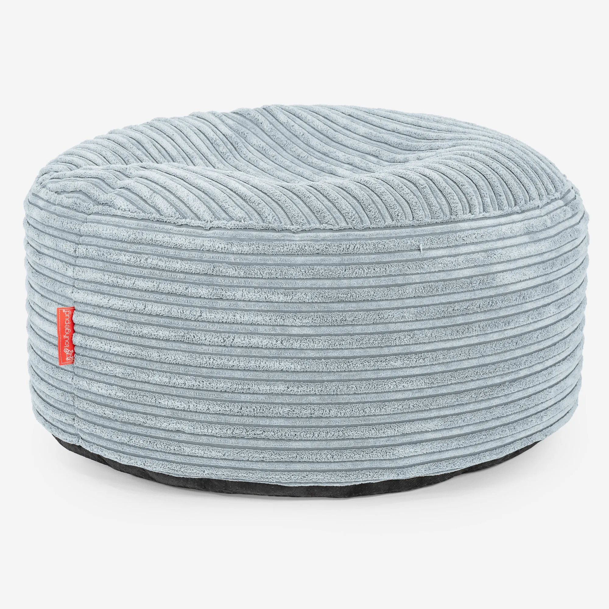 Large Round Footstool - Cord Baby Blue