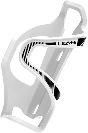 Lezyne Flow Cage Side Load Enhanced White Left