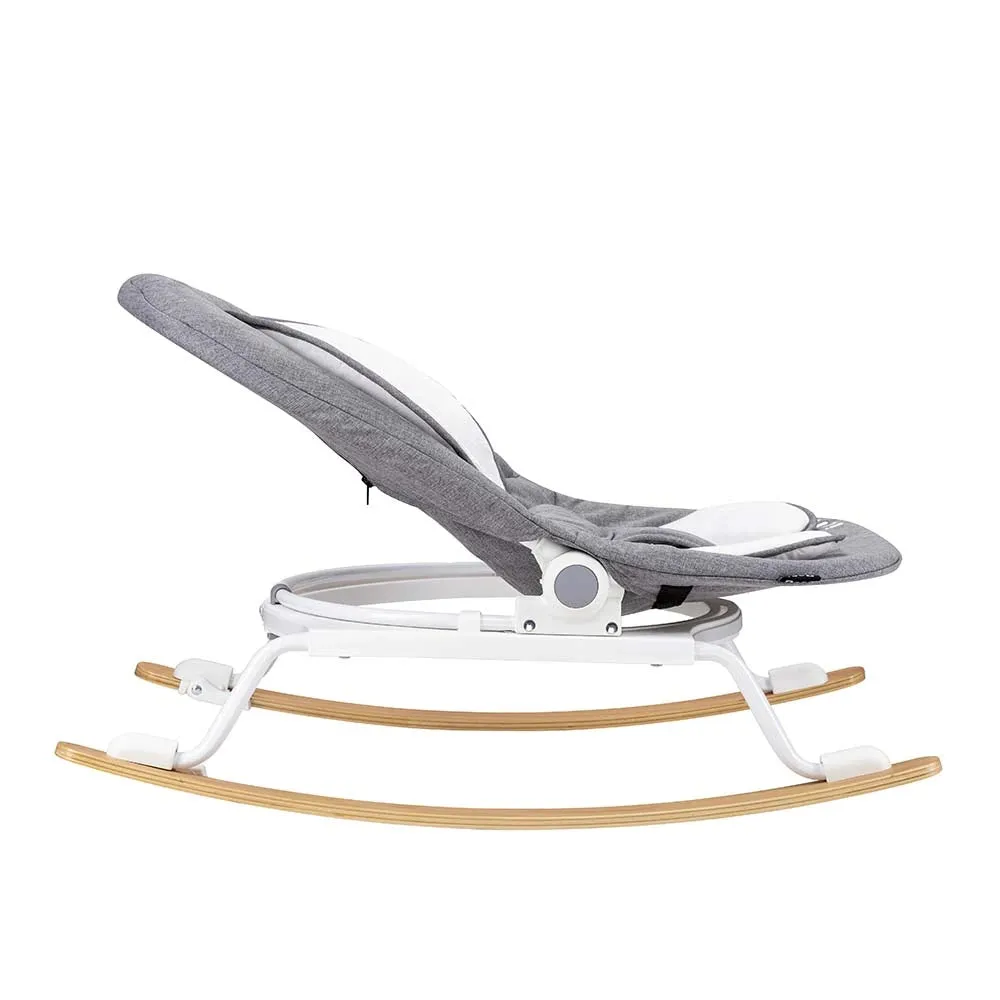 Lionelo Rosa Baby Rocker (Stone Grey and White)