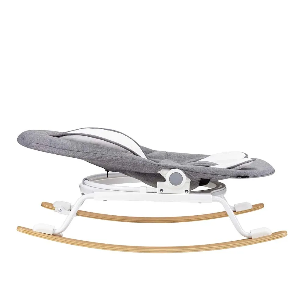 Lionelo Rosa Baby Rocker (Stone Grey and White)