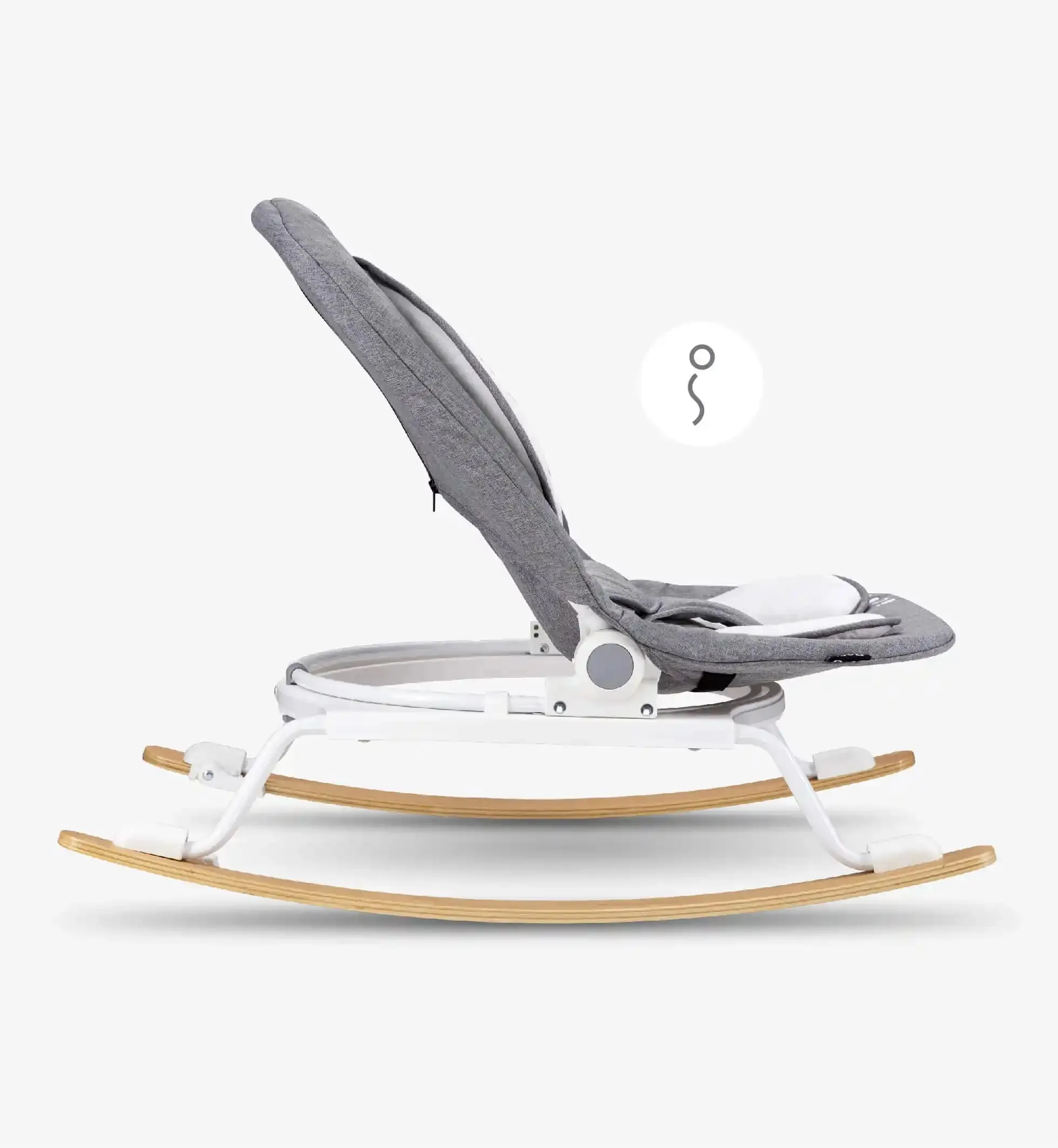 Lionelo Rosa Baby Rocker (Stone Grey and White)