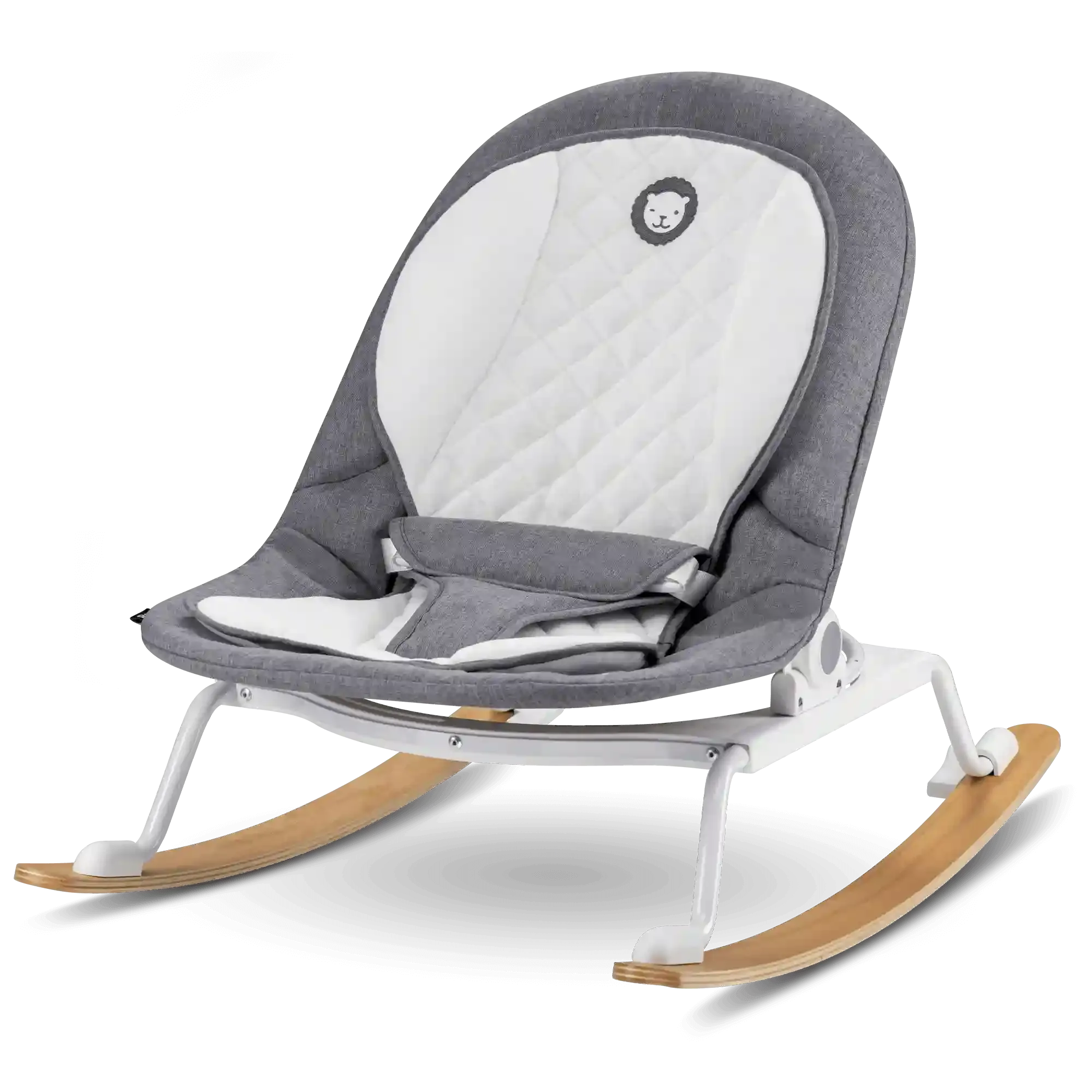 Lionelo Rosa Baby Rocker (Stone Grey and White)