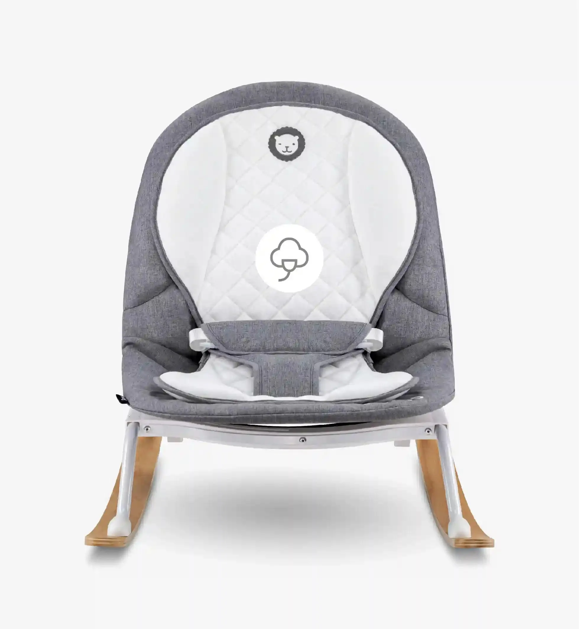 Lionelo Rosa Baby Rocker (Stone Grey and White)