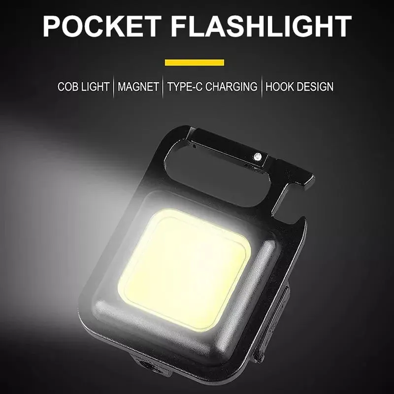 Mini COB Rechargeable Keychain Light